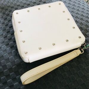 French Connection Purse: white wristlet.